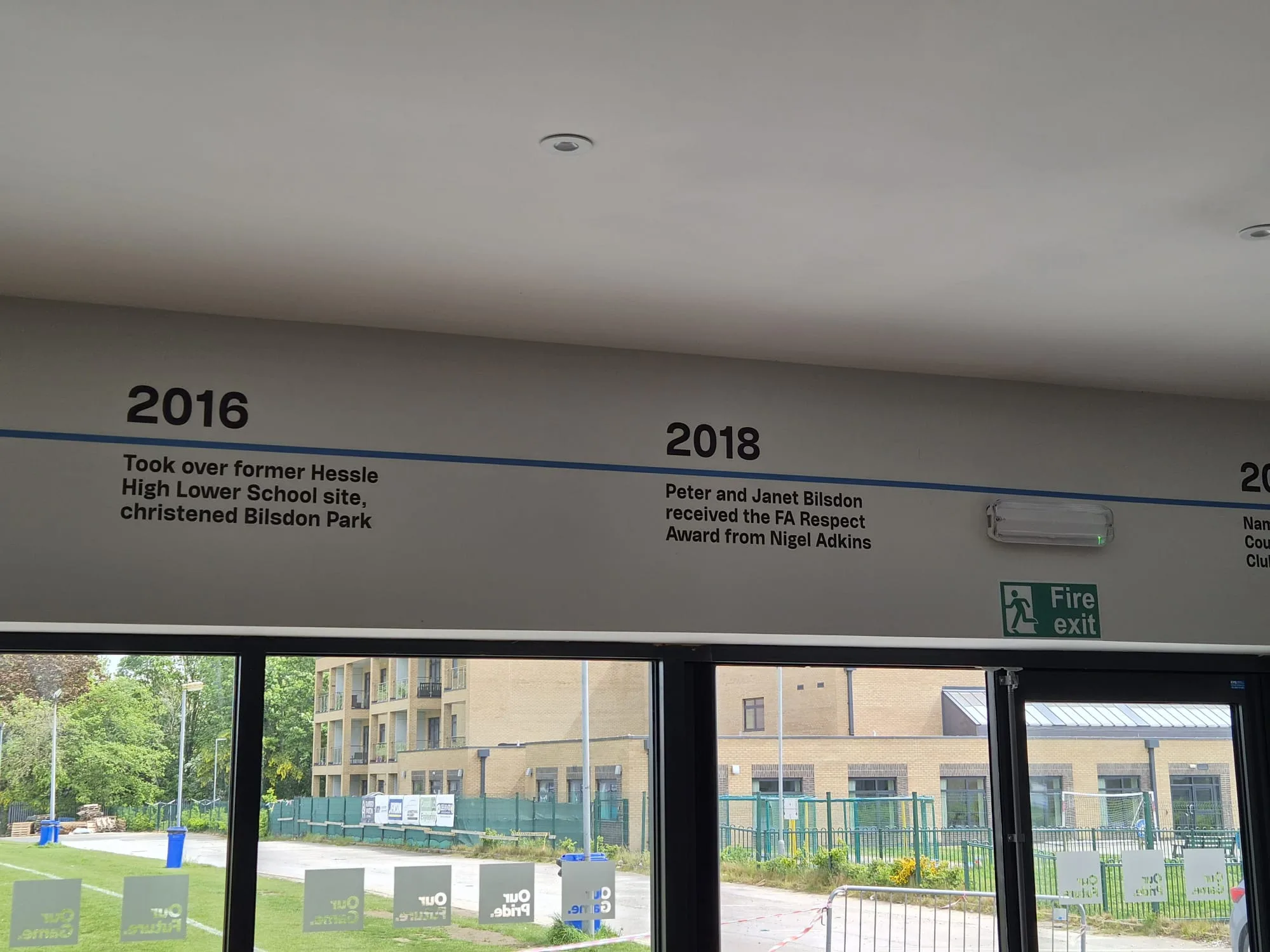 Inside the new Hessle Rangers clubhouse at Bilsdon Park